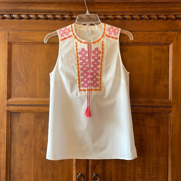 J. Crew Tops - Jcrew size 2 embroidered sleeveless top